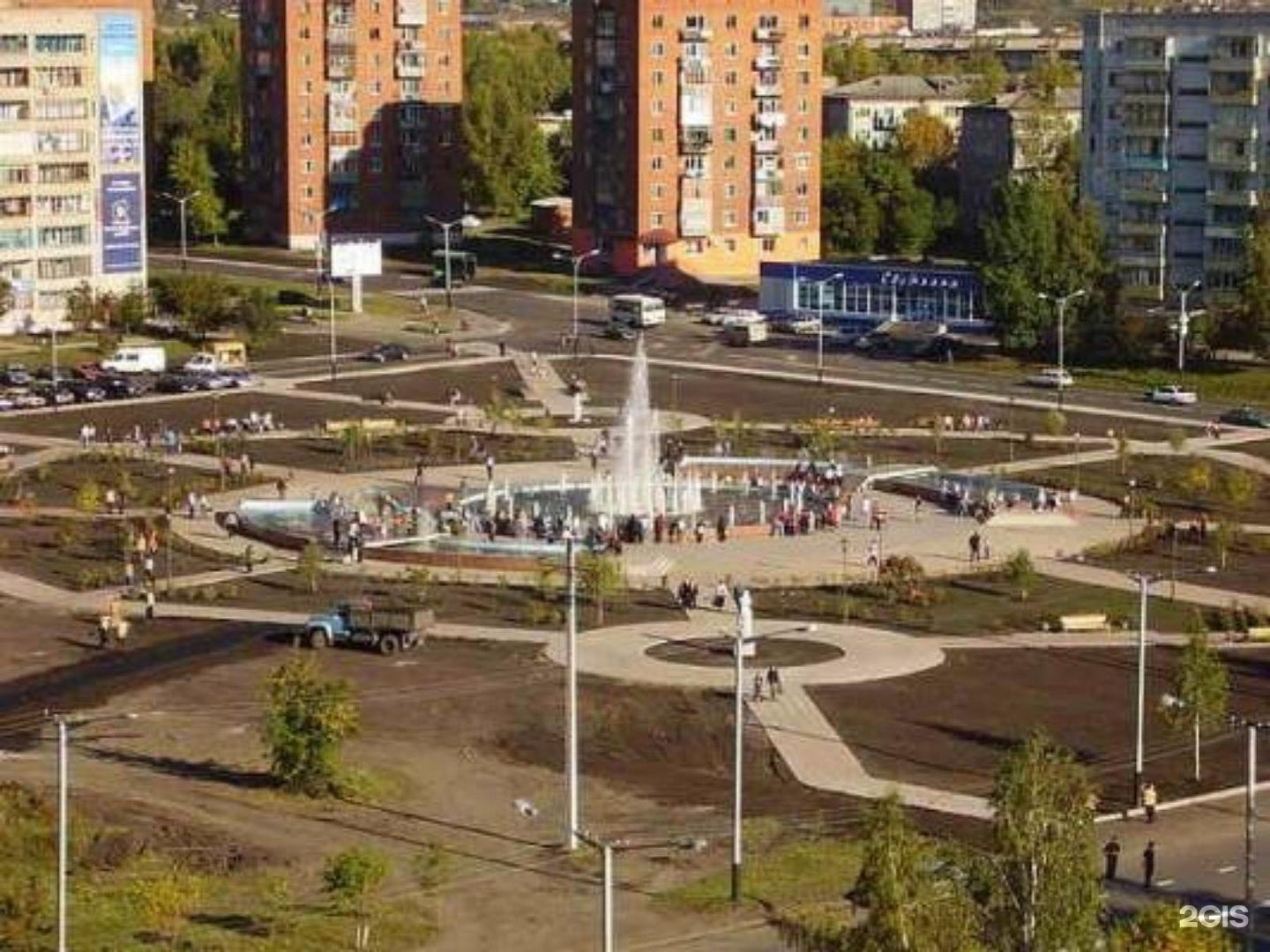 Прокопьевск фонтан вид сверху