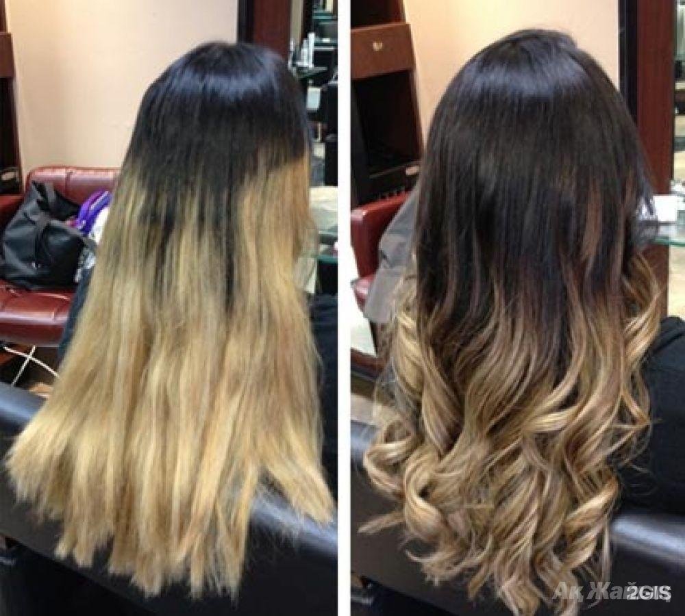 Окрашивание волос шатуш до и после